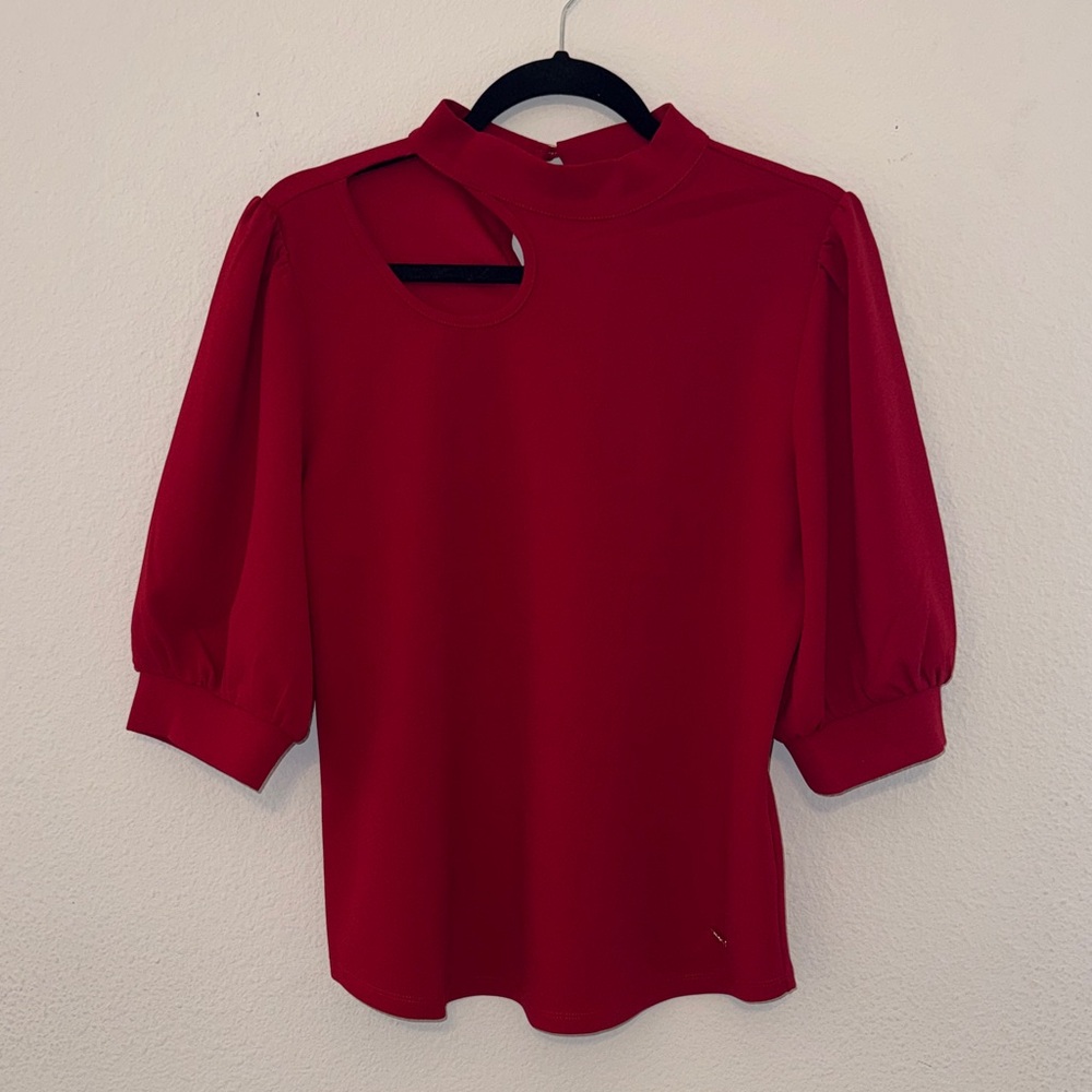 Nine West Scarlet Cut-Out Blouse